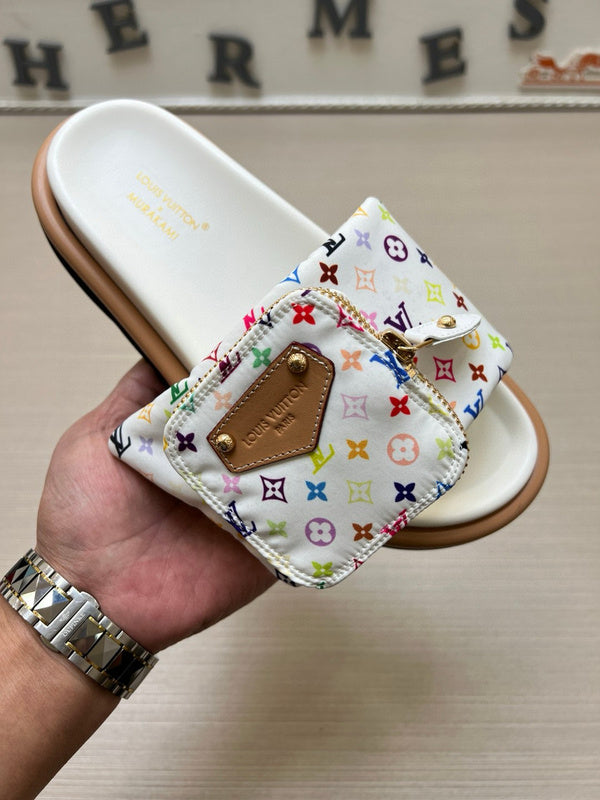 YLS5 Leather Slippers Size 36-45 Shoes with Box