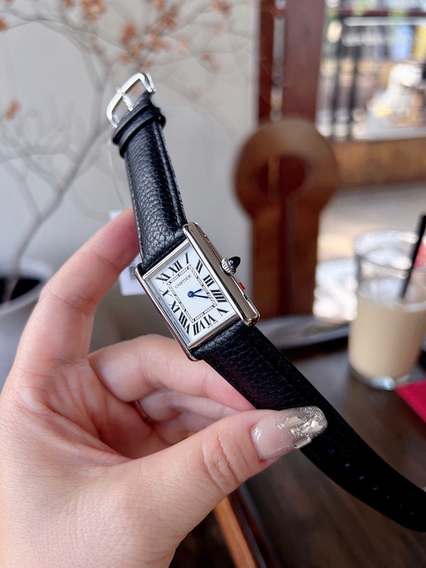 CW5  Couple's lychee print belt watch  25.5mm x 33.7mm/29.5mm*22mm  movement