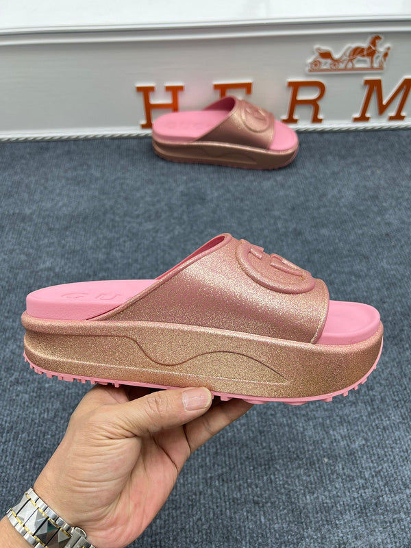 YGS0 Women Leather Slippers 35-41 Shoes with Box