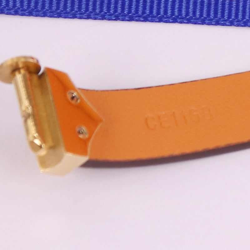 LVB46 Leather Bracelet 316L steel plating gold Bangle Jewelry