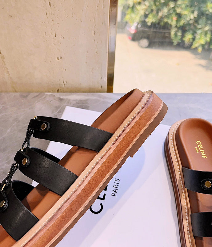 MBCS13 Leather Slippers Size 35-42 Shoes with Box