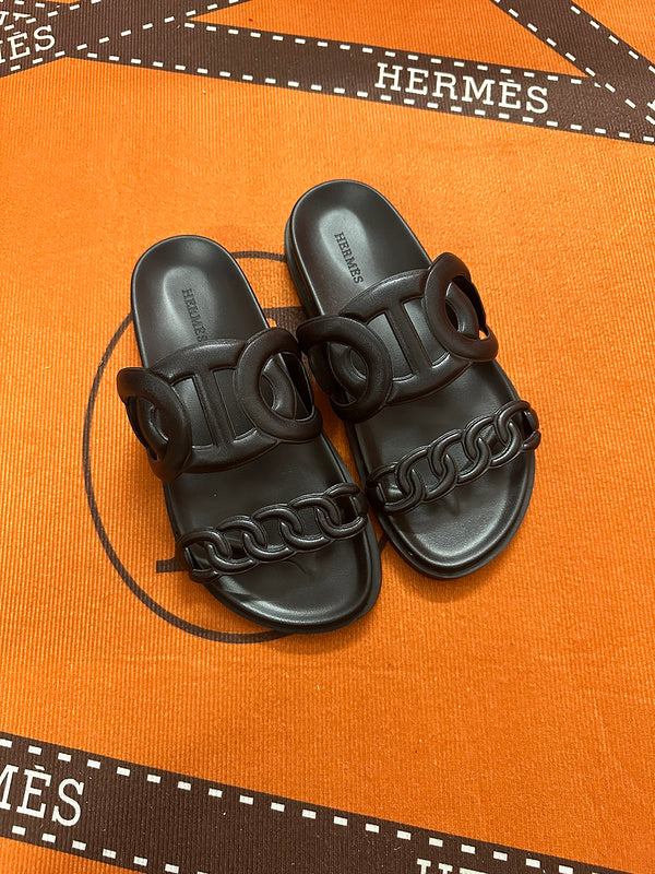 MJHS16 Leather Women Slipper Size 35-42 Shoes with box
