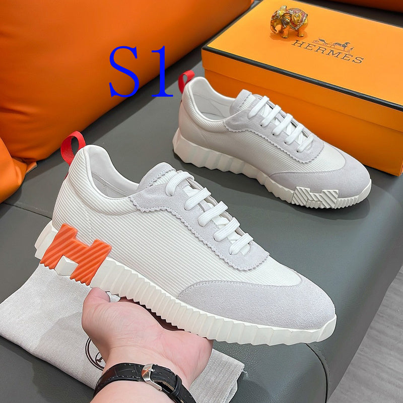 BMHS0 Leather Shoes Women35-41 Man 40-44 with box