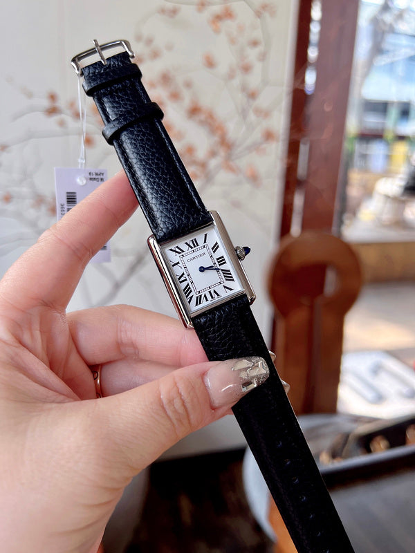 CW5  Couple's lychee print belt watch  25.5mm x 33.7mm/29.5mm*22mm  movement