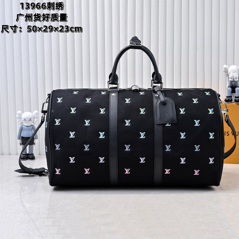 LLP197 Leather Bag 50-29-23CM Embroidery Travel Bags