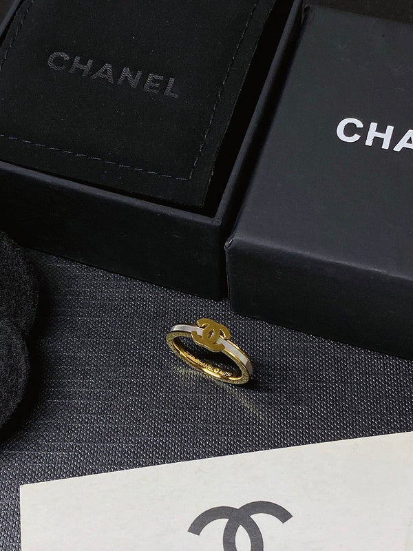 J136  Titanium steel mother-of-pearl ring jewelry