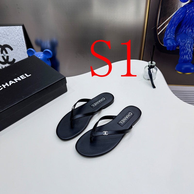 MBCS4 Leather Slippers Size 35-42 Shoes with Box