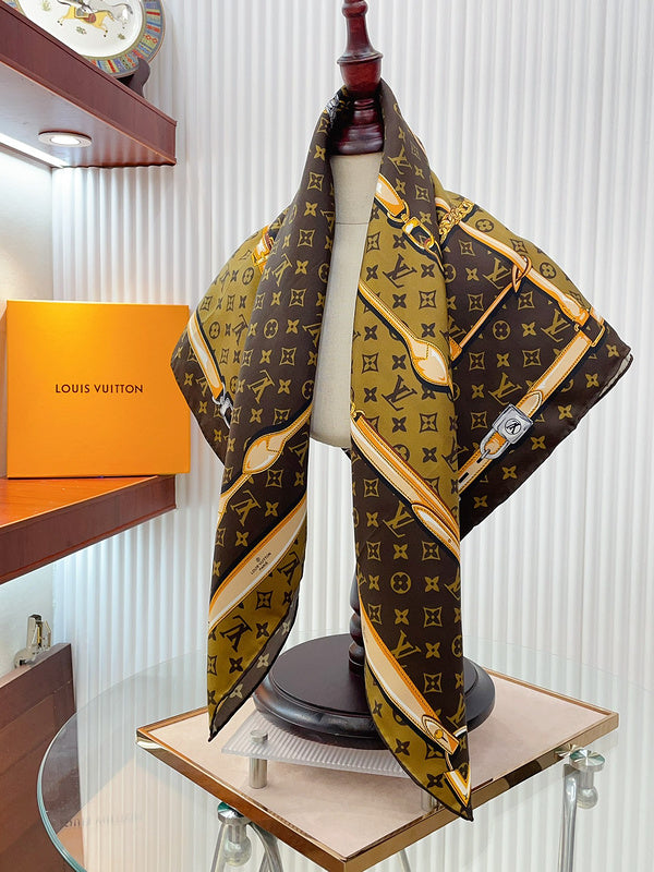 XLC18 Silk satin 90-90CM Scarf