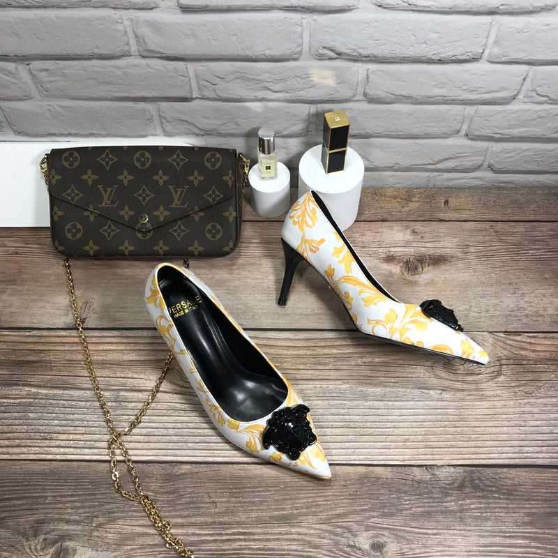 MVS7 Leather shoes women 7.0CM heel with all packaging