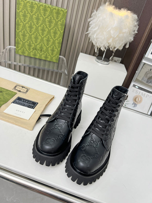 HJGS1 Leather Shoes Women 35-41 with box