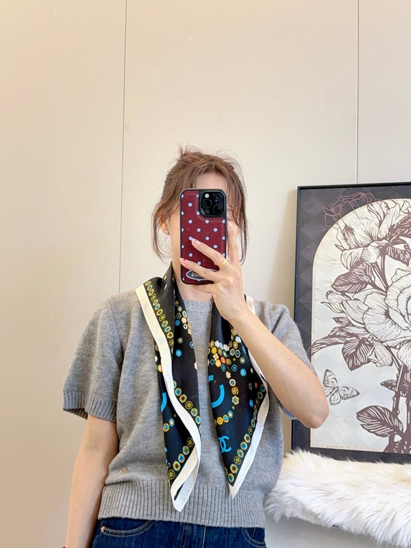 XCC35 Silk satin 70-70CM scarf
