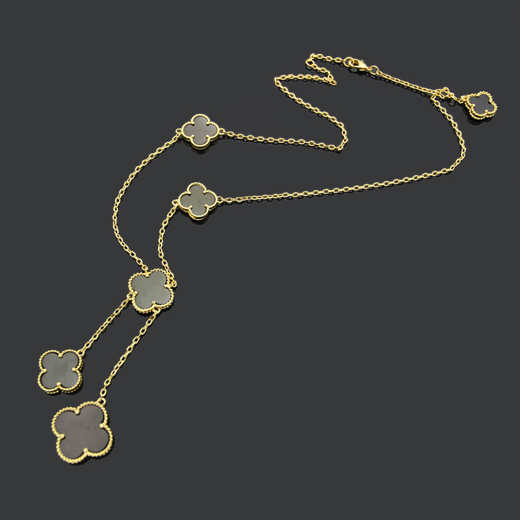 VAN24 Clover Shell Necklace gold plated necklace for women  Jewelry