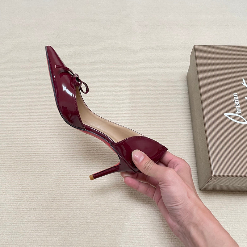 MBCL2 Women Heel 6CM 8CM 10CM Leather shoes 35-41 with box