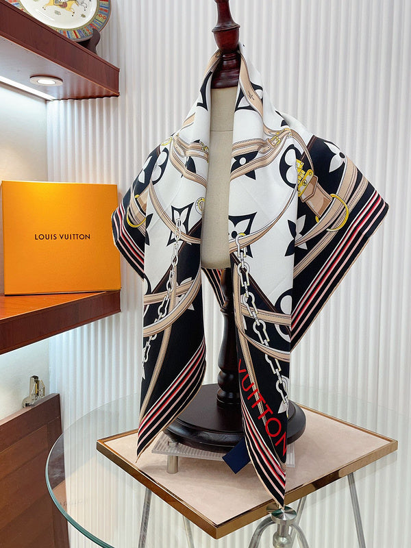 XLC03 Silk satin 90-90CM Scarf