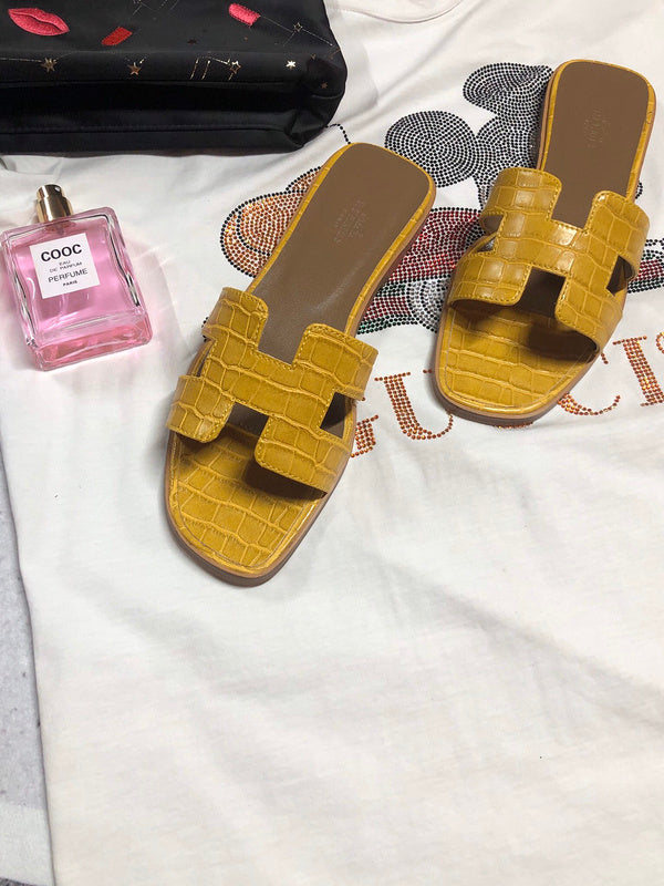 OHS02 Couples slipper Leather Shoes 35-42 with box