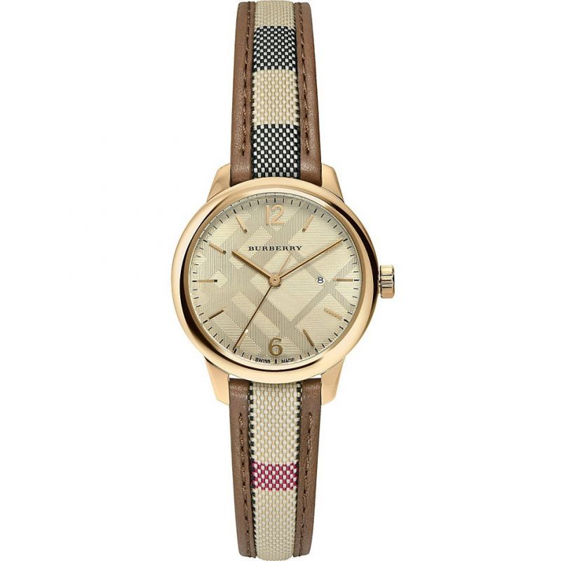 Burberry Ladies The Classic Yellow Gold 32mm Watch - product view 1