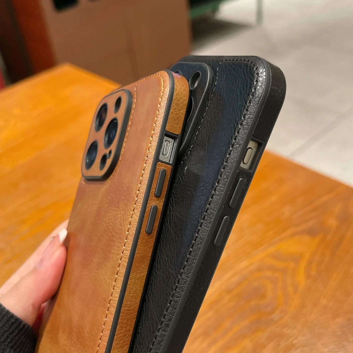Vintage Leather iPhone Case - product view 14