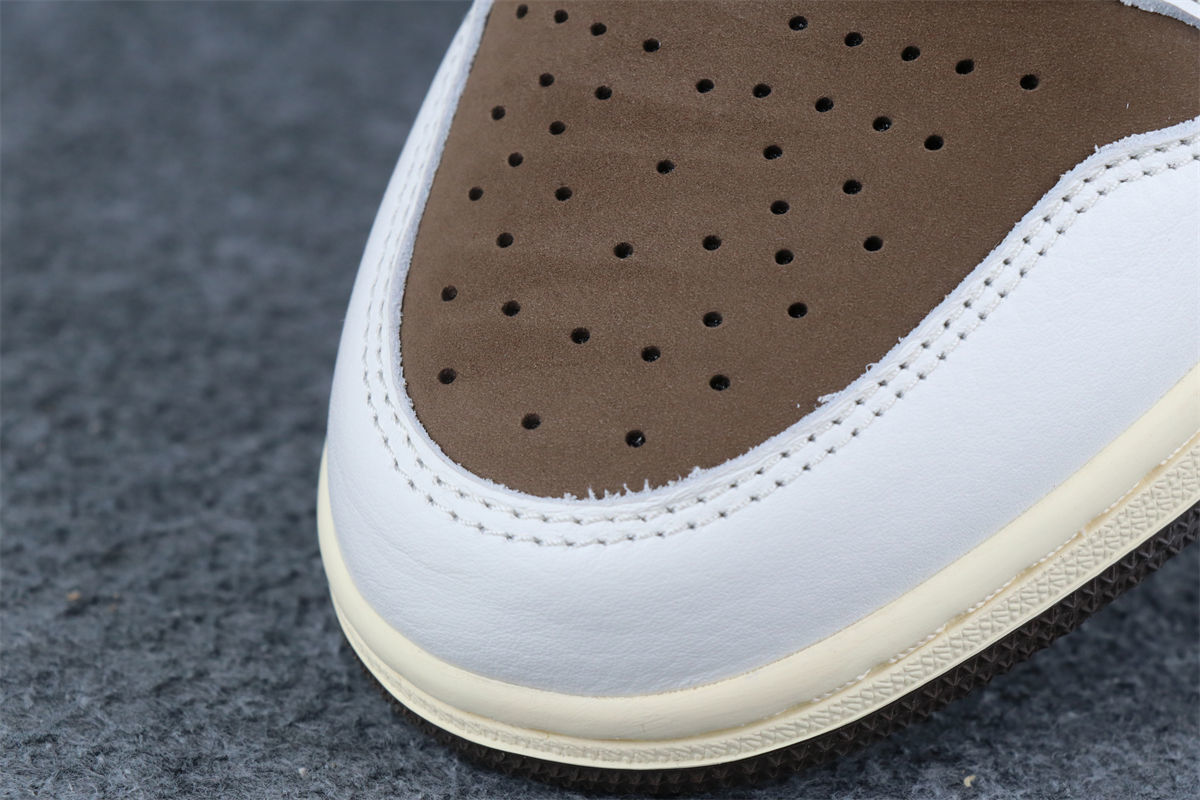 Custom Travis Scott x Air Jordan 1 Retro High OG Sneakers 'Reverse Mocha' - product view 4