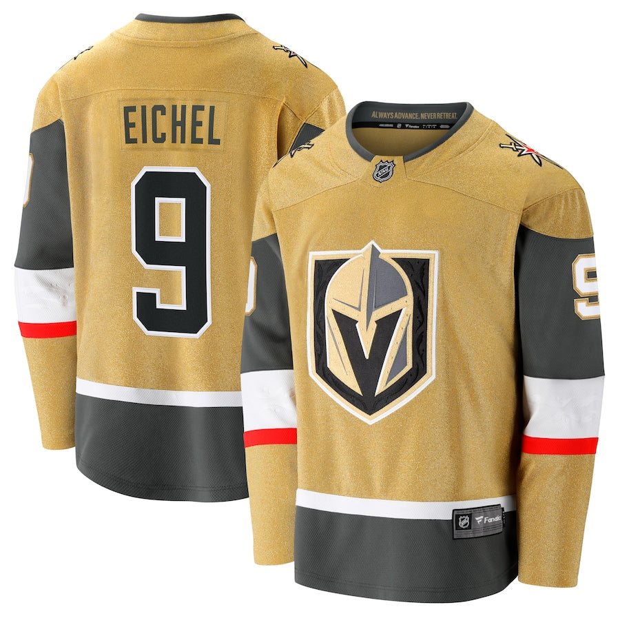 Men's Vegas Golden Knights Jack Eichel Fanatics Gold Home Breakaway Jersey