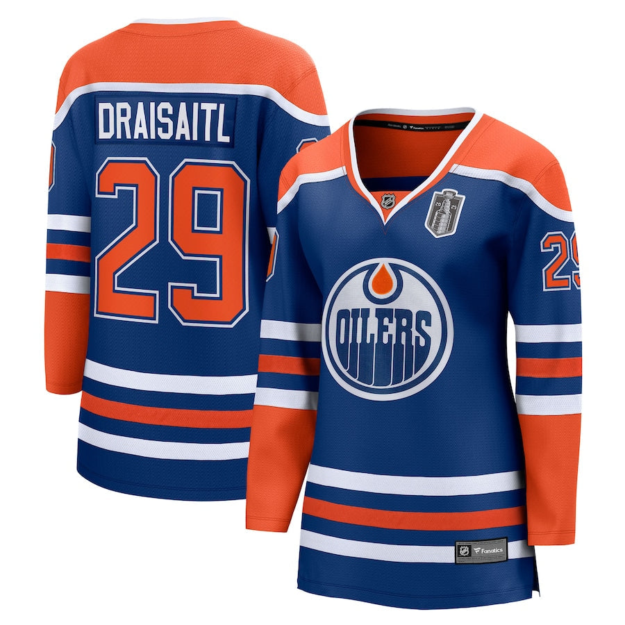 Women's Edmonton Oilers Leon Draisaitl Fanatics Royal 2025 Stanley Cup Final Home Breakaway Jersey