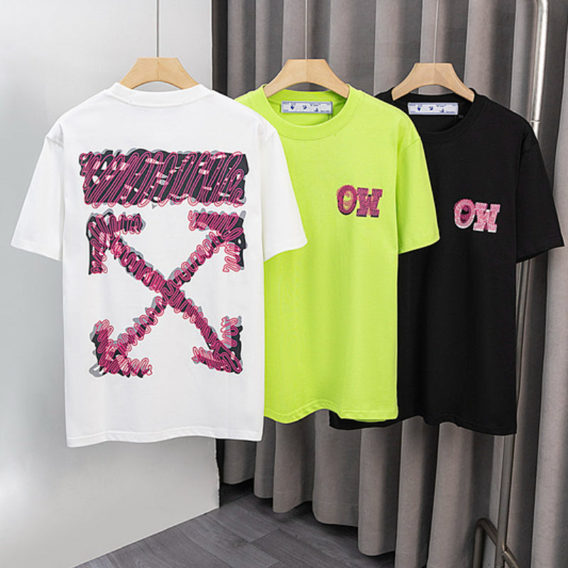 OFFC38   Men's and women's summer short-sleeved T-shirt clothes