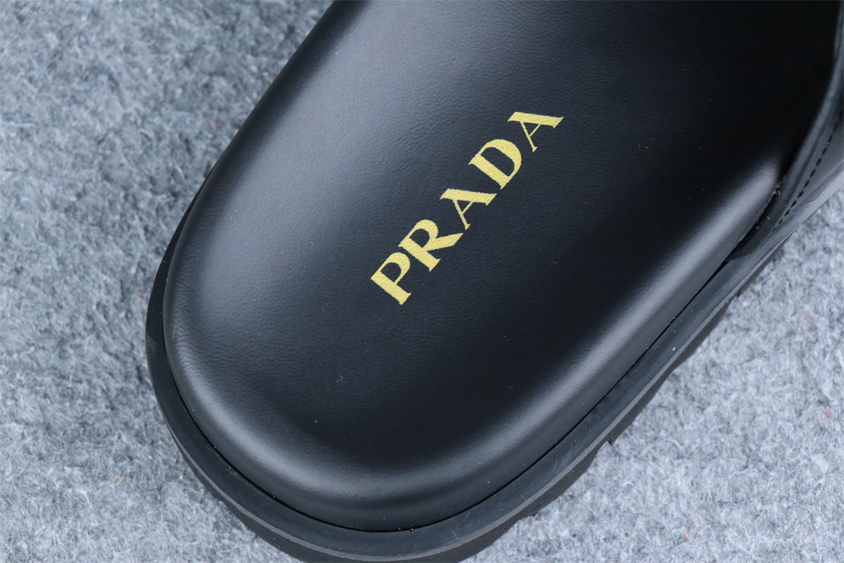 Prada Leather Dual-Buckle Slide Sandals - product view 7