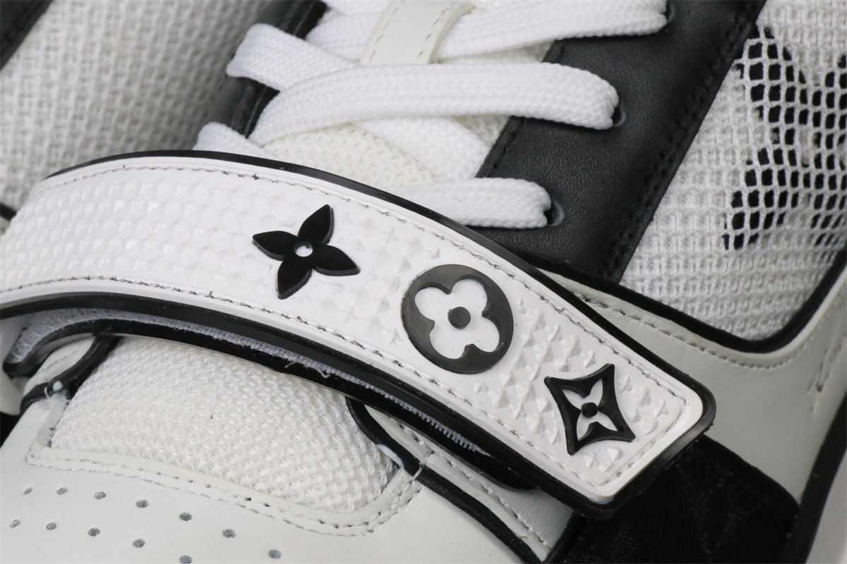 LV Trainer Low Sneakers 'Velcro Strap - Black Monogram Denim' - product view 7