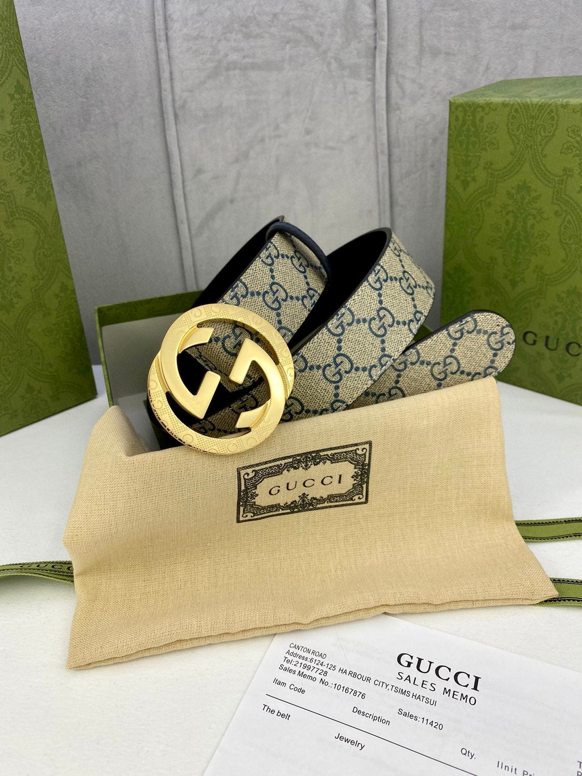 Classic Men's Belt Gold Buckle & Silver Buckle - product view 3