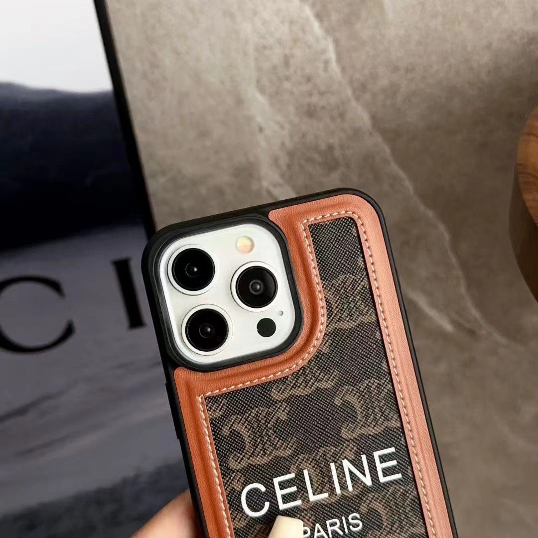 Black Celine iPhone Case With Strap-SZ231124 - product view 4