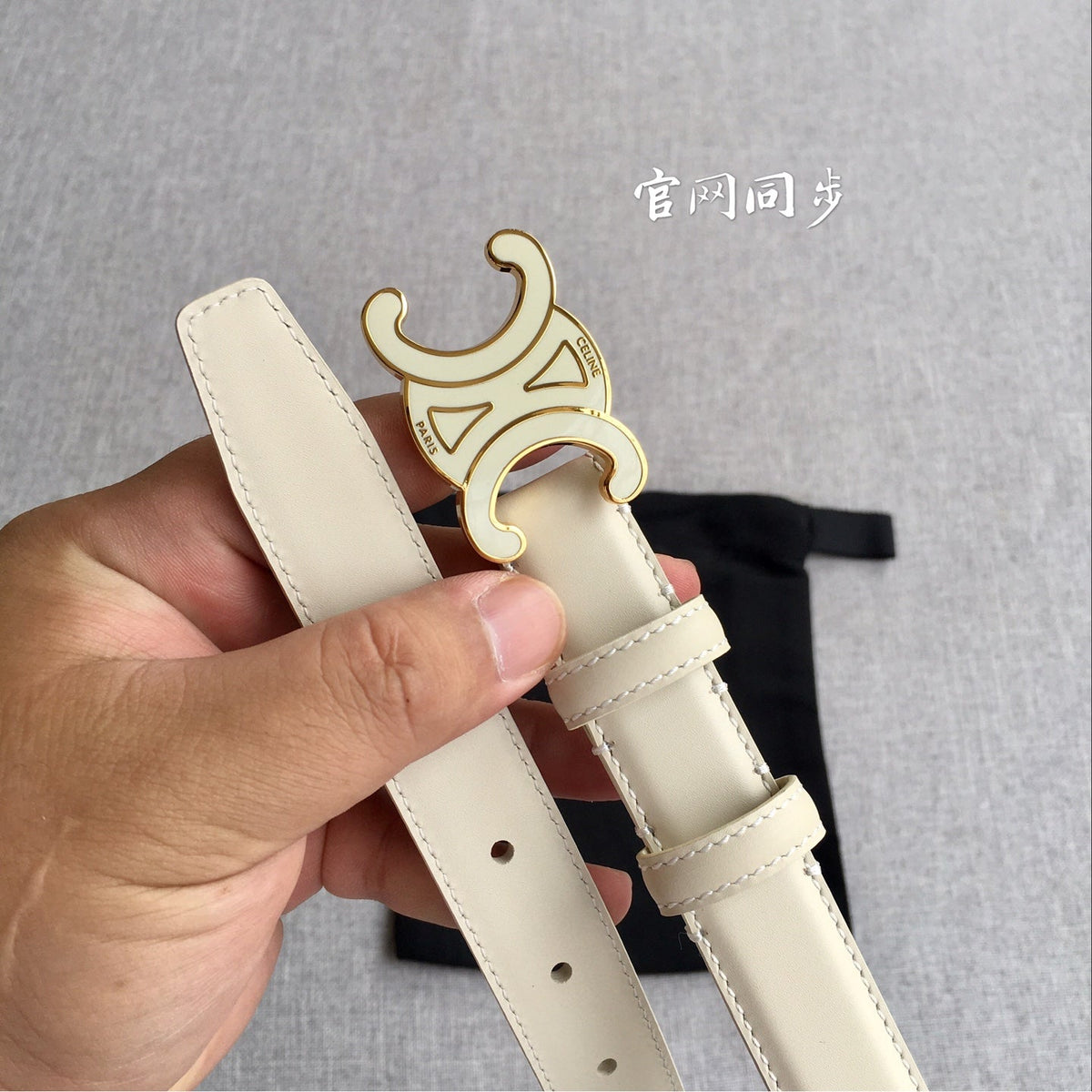 AC Women‘s Leather Belt Triomphe Buckle - product view 2