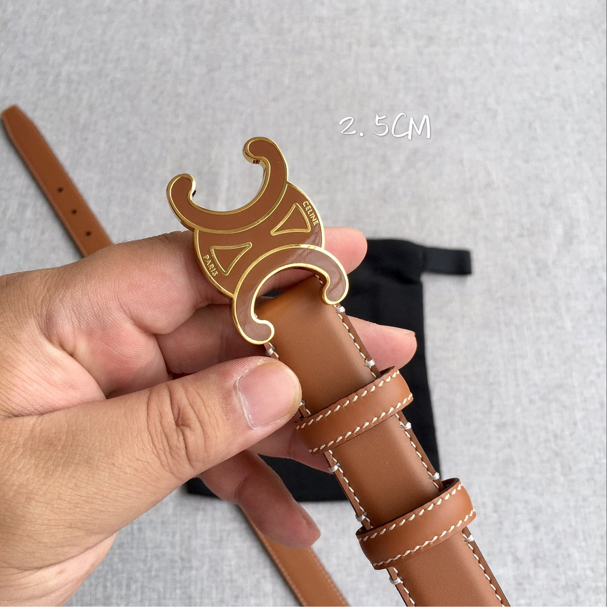 AC Women‘s Leather Belt Triomphe Buckle - product view 2