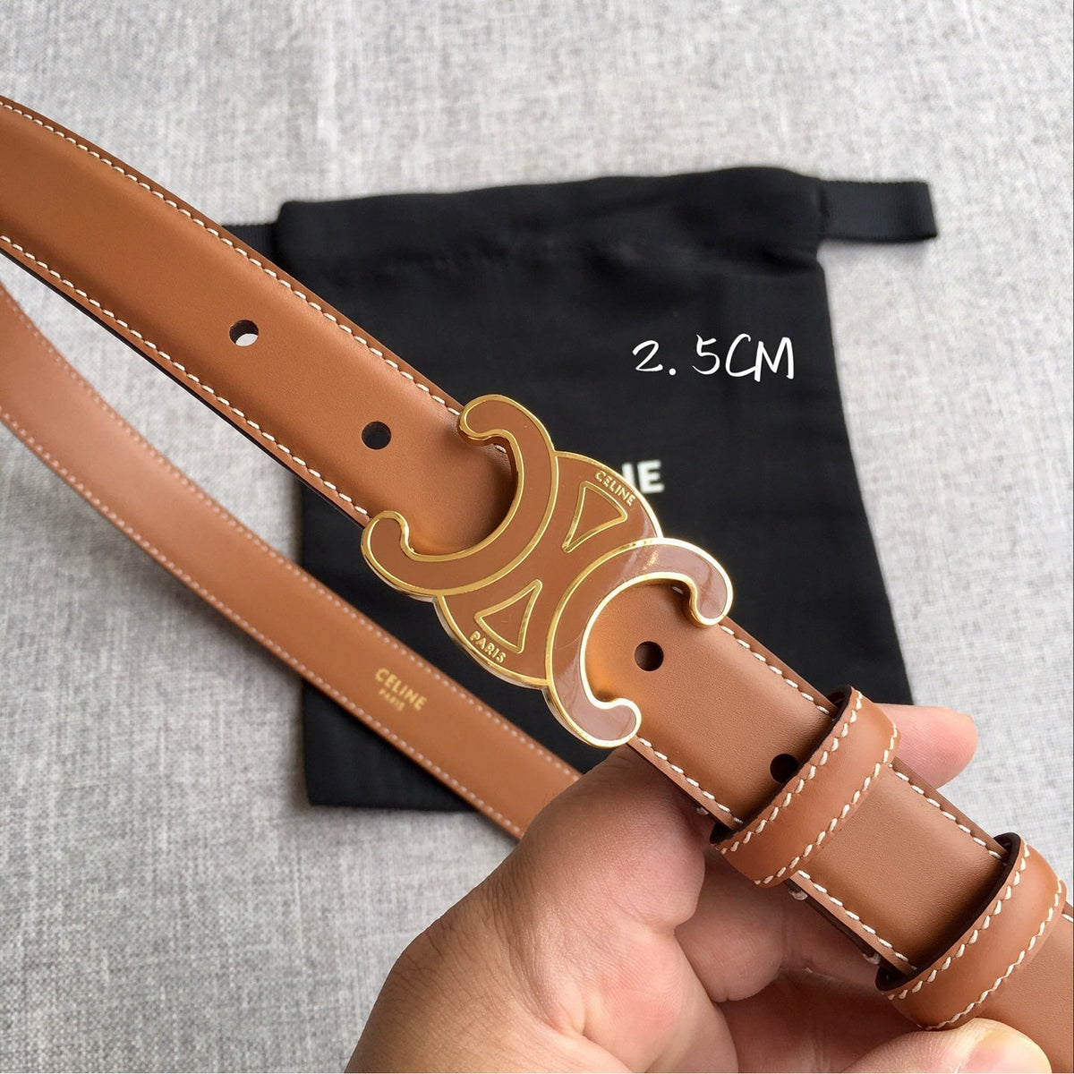 AC Women‘s Leather Belt Triomphe Buckle - product view 5