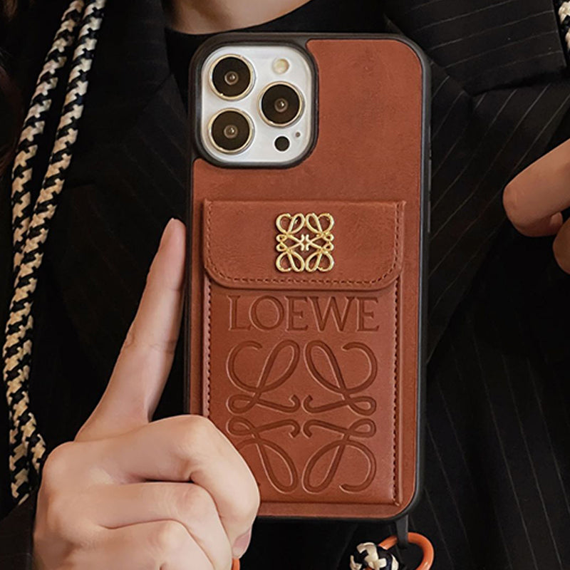 Loe Card Holder Leather iPhone Case - product view 1