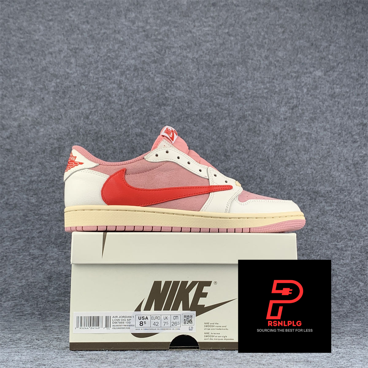 Travis Scott x Air Jordan 1 Retro Low OG 'Tropical Pink' (B-grade) Sneakers - product view 1