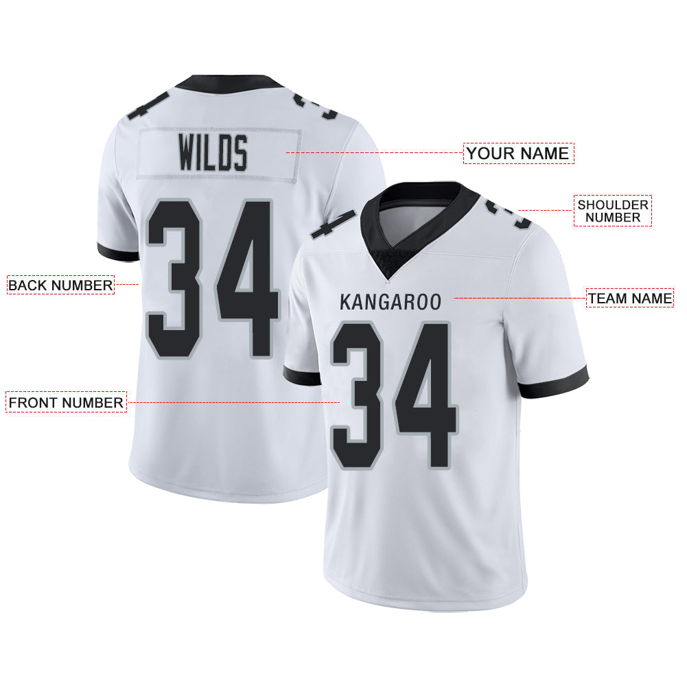 American Football Jersey | Custom L.Raiders Stitched American Football Jerseys Personalize Birthday Gifts White Jersey - image 2