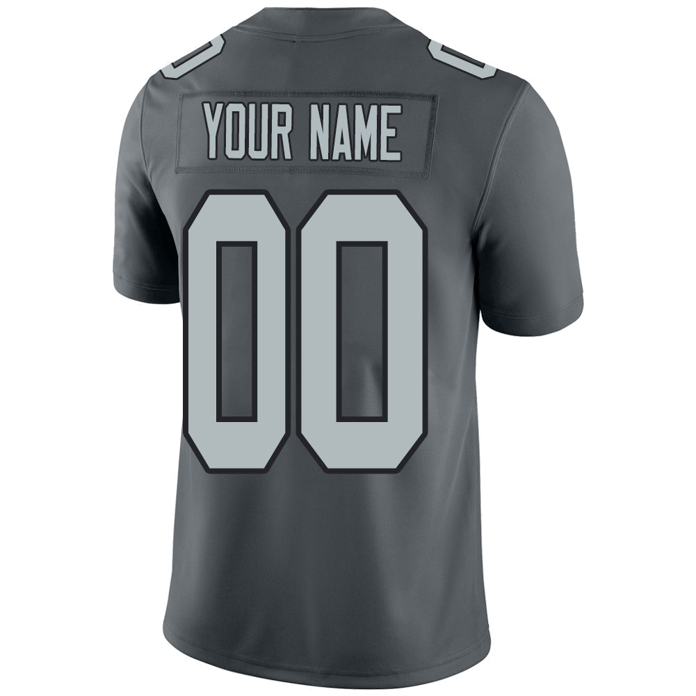 American Football Jersey | Custom L.Raiders Stitched American Football Jerseys Personalize Birthday Gifts Grey Jersey - image 4