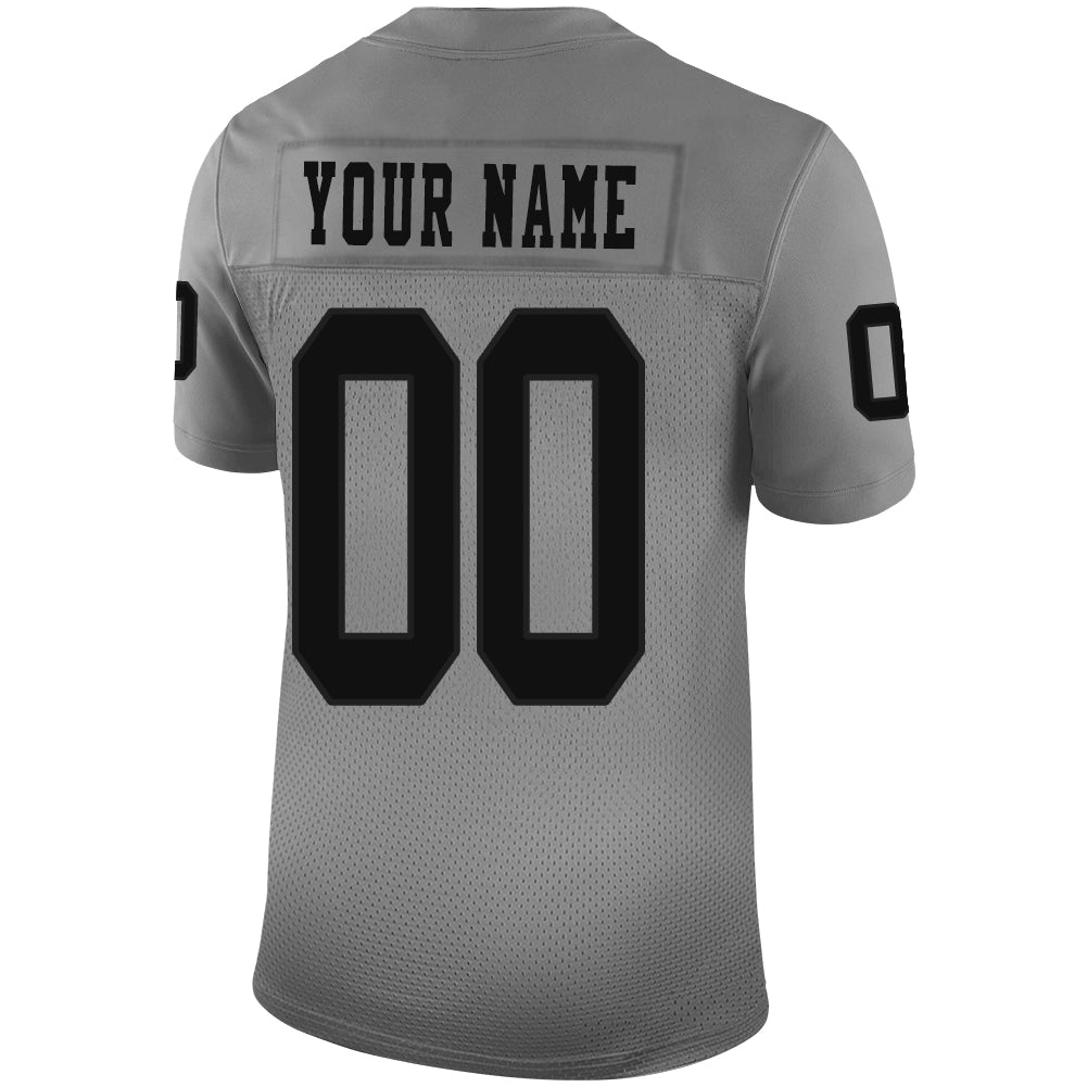 American Football Jersey | Custom L.Raiders Stitched American Football Jerseys Personalize Birthday Gifts Grey Jersey - image 3