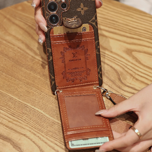 Monogram Leather Multi-Function Phone Case with Wrist Strap - product view 10