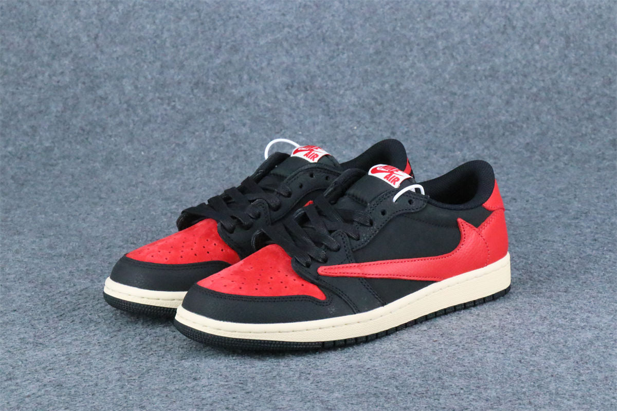 (Custom) Air Jordan 1 Low Sneakers 'Black Red' - product view 14