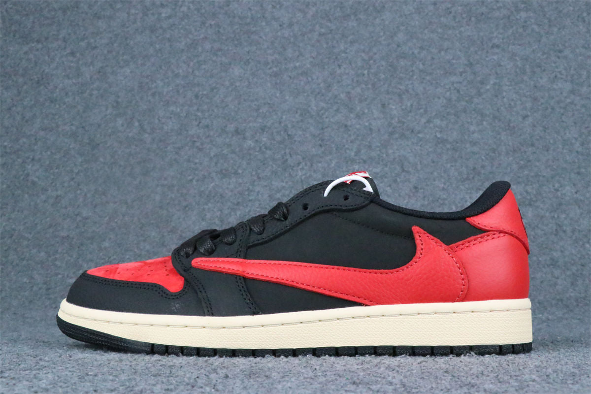 (Custom) Air Jordan 1 Low Sneakers 'Black Red' - product view 1